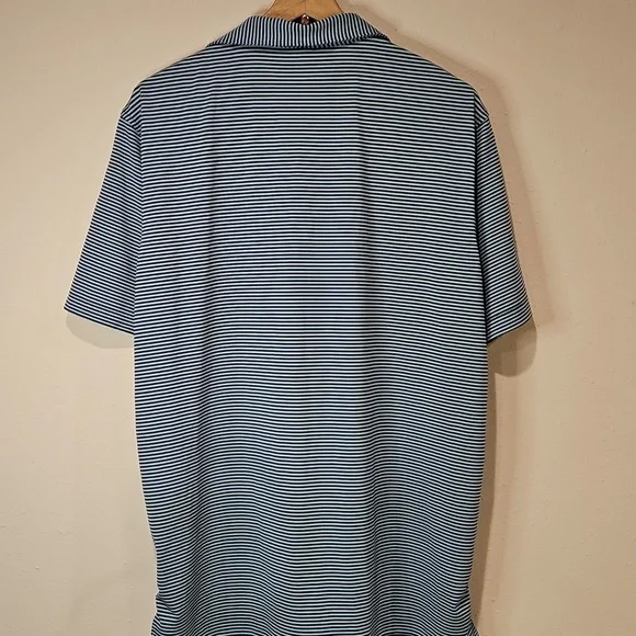 Peter Millar Blue Striped Woodland Golf Men's Shirt Sz. L - Picture 5 of 5